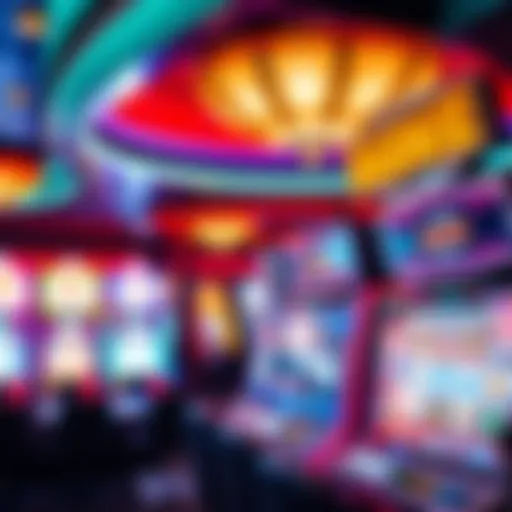 Interior view of a vibrant GA lottery slot machine casino