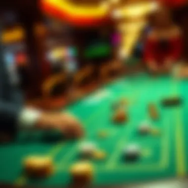 Casino scene showcasing various games with a focus on strategy