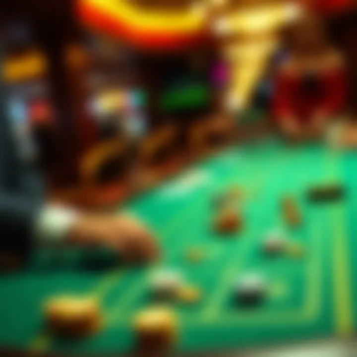 Casino scene showcasing various games with a focus on strategy