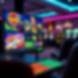 A vibrant online casino interface showcasing various games