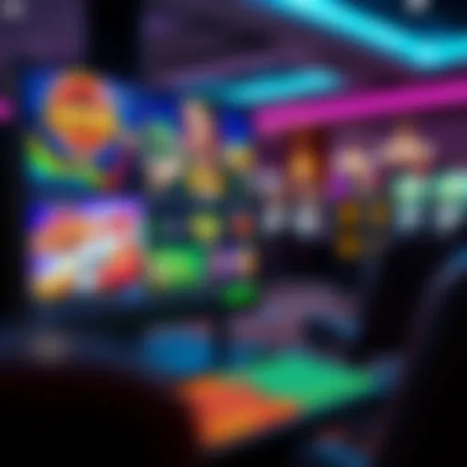 A vibrant online casino interface showcasing various games