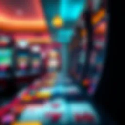 A vibrant display of the Caesars Slots game interface showcasing various slot machines