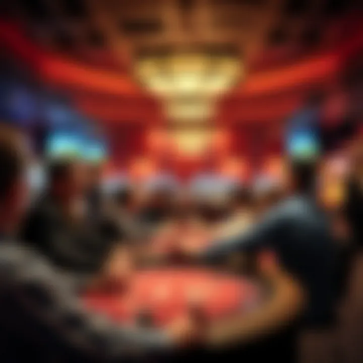 Tournament Setup at Horseshoe Casino Poker Room A tournament scene with players focusing on their strategies