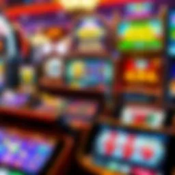 A vibrant display of various iPhone slot games