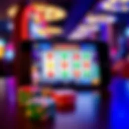 Vibrant iPhone screen displaying a slot game