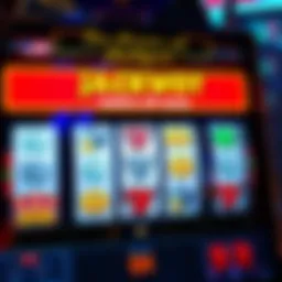 A digital slot machine display with winning symbols