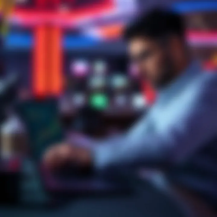 Strategic Insights for Gamers A strategist analyzing gaming data on a laptop