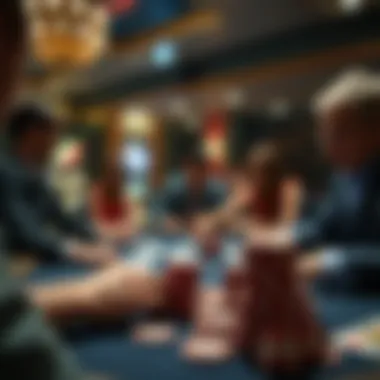 A lively scene of players engaged in a poker game, emphasizing the role of chips in enhancing the experience.