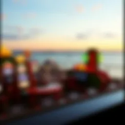 A panoramic view of Lake Erie featuring a vibrant casino environment