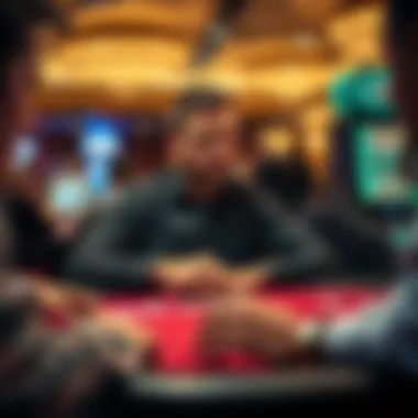 A player contemplating their next move in Mississippi Stud Poker, showcasing strategic decision-making.