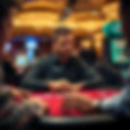 Strategic Decision-Making in Mississippi Stud Poker A player contemplating their next move in Mississippi Stud Poker, showcasing strategic decision-making.