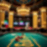 An elegant casino setting showcasing a cash out game