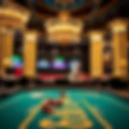 An elegant casino setting showcasing a cash out game