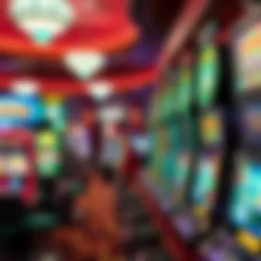 Interior gaming floor filled with a variety of slot machines and tables