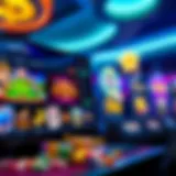 A vibrant online casino interface showcasing various game options