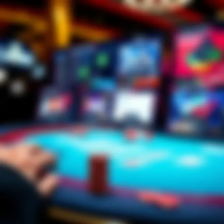 A digital interface displaying online poker platforms popular in Romania