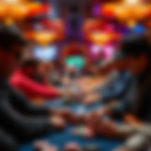 A vibrant Romanian poker tournament showcasing enthusiastic players