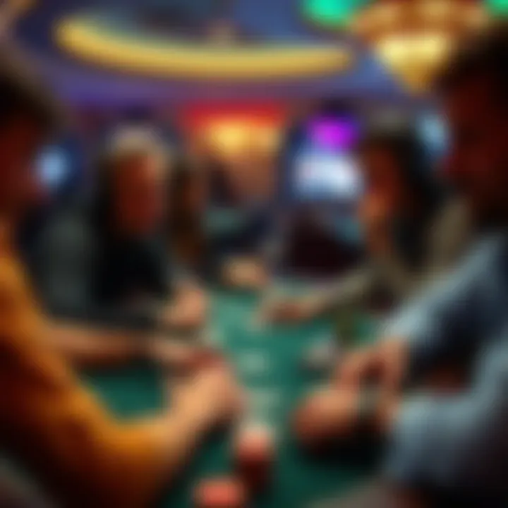 Players engaged in an exciting online poker game