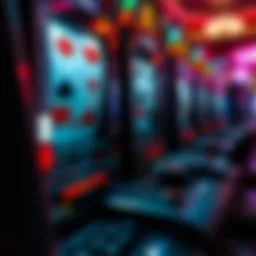 Detailed view of poker slot machine mechanics