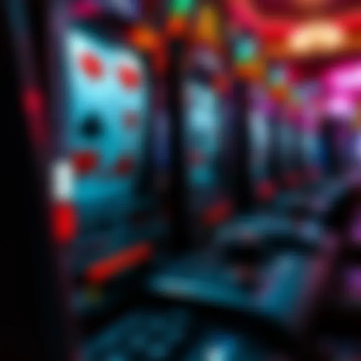 Detailed view of poker slot machine mechanics