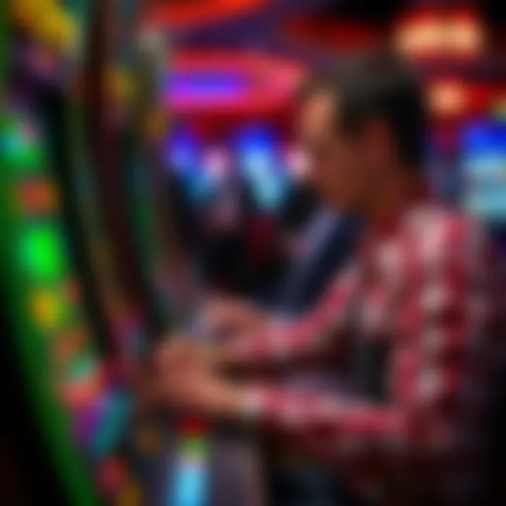 Player employing strategy at a poker slot machine