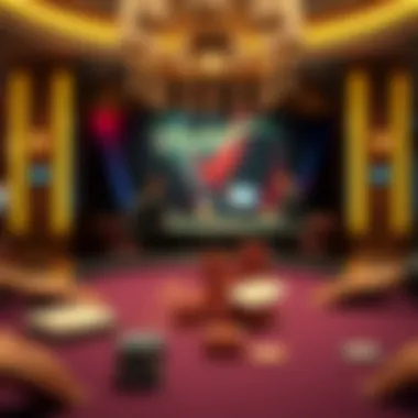 Visual depiction of the psychological impact of poker table names on player identity.