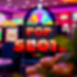An engaging interface of Pop Slots showcasing vibrant graphics