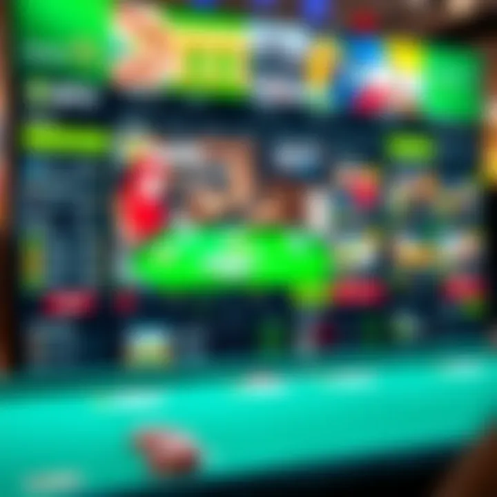 A user interface design of a popular betting site highlighting user experience.