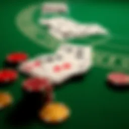 Crisp blackjack cards on a green felt table