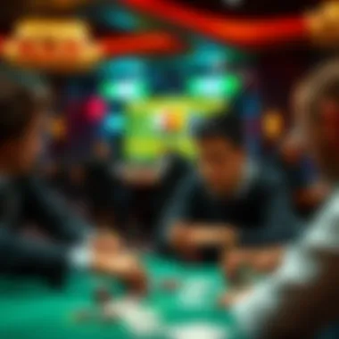 A player strategizing for success in poker