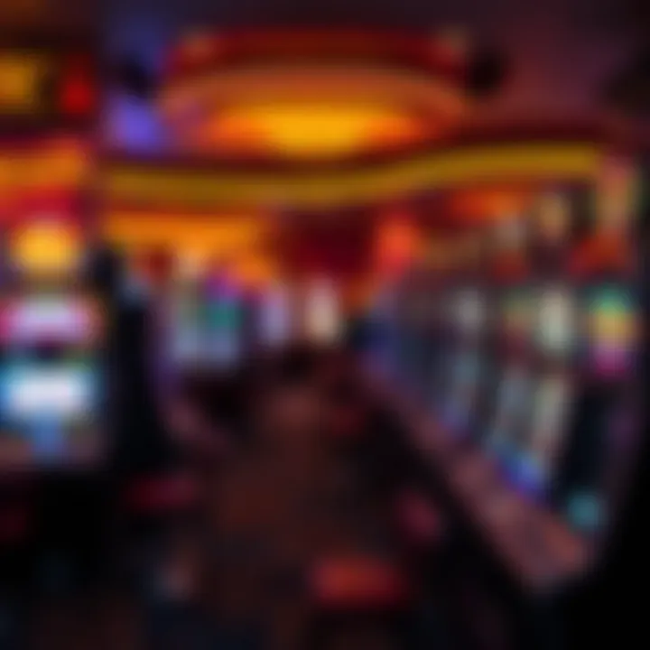 A captivating view of a vibrant casino floor with slot machines