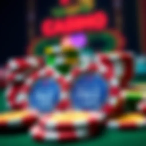 Colorful Casino Chips Colorful casino chips representing free offers