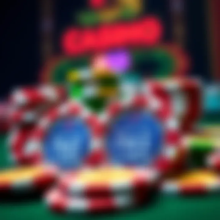 Colorful Casino Chips Colorful casino chips representing free offers