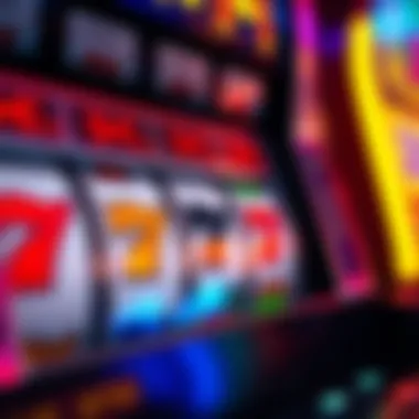 Close-up view of a slot machine displaying winning symbols