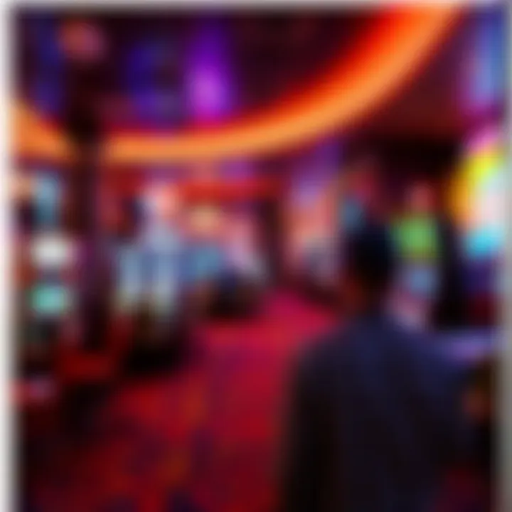 Vibrant gambling scene surrounding smoking areas