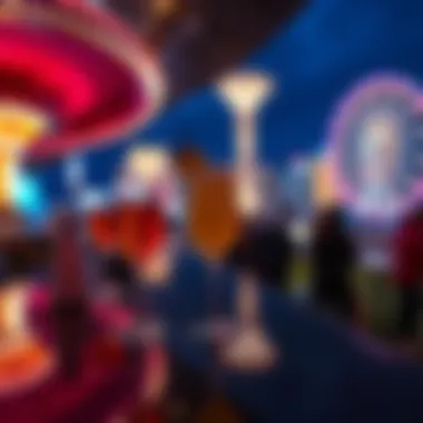 Luxurious cocktails served at the open bar