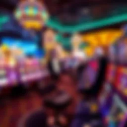 Vibrant gaming floor of an off-strip casino