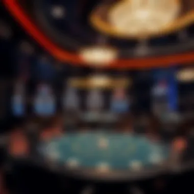 A luxurious casino interior showcasing poker facilities