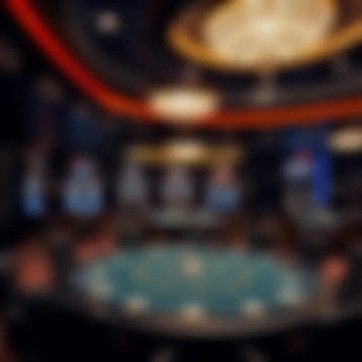 A luxurious casino interior showcasing poker facilities