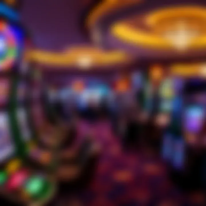 A bustling casino floor filled with engaging slot machines and gaming tables.