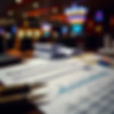 A close-up of regulatory documents and financial reports on a desk.