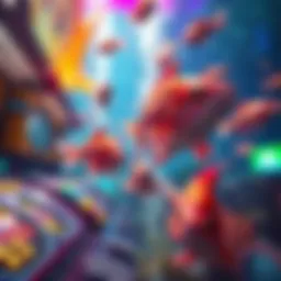 Vibrant underwater scene showcasing fish in a game setting