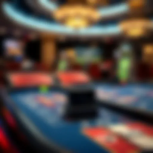 Overview of a digital mini baccarat table