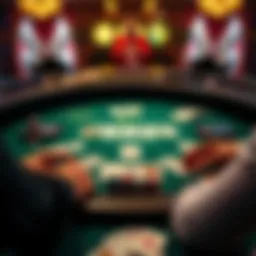 Intricate game setup showcasing the card arrangement for Seven Card No Peek
