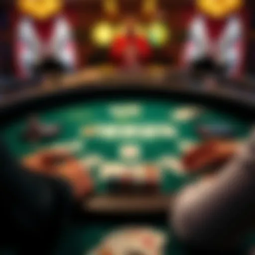 Intricate game setup showcasing the card arrangement for Seven Card No Peek