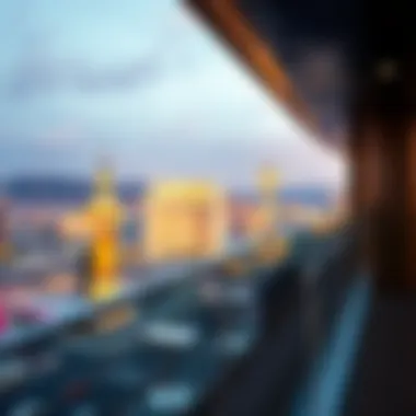 Breathtaking view from the Hangover Suite balcony overlooking the Las Vegas Strip