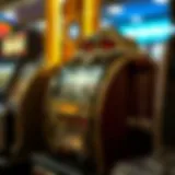 A vintage slot machine showcasing its mechanical reels and classic design.