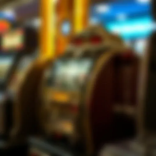 A vintage slot machine showcasing its mechanical reels and classic design.