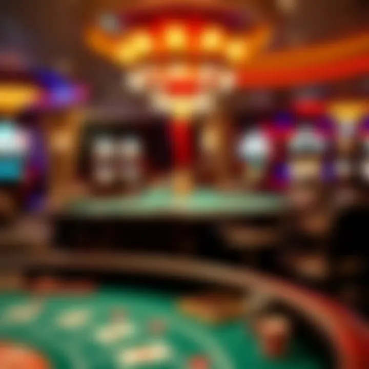 Popular Casino Games Close-up of popular casino games like blackjack and poker