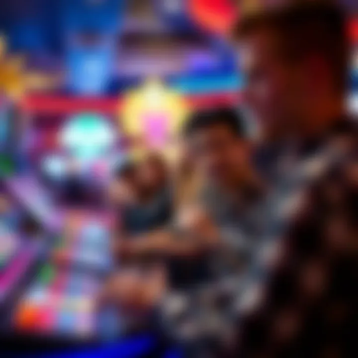 A lively scene depicting the cultural aspects of gambling within the casino